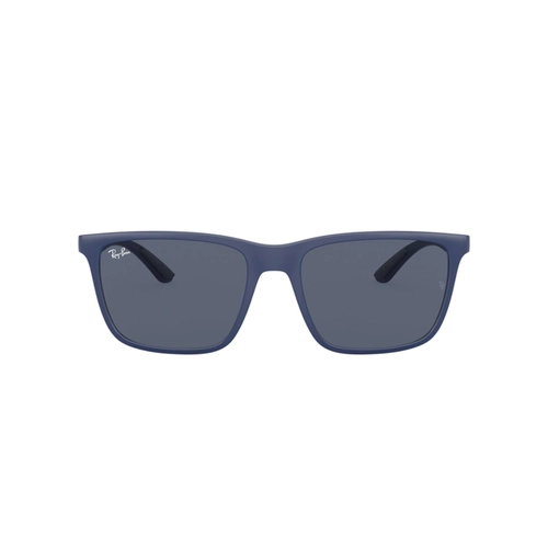 Óculos de Sol Ray-Ban 0RB4385 60158758 Peek Azul com lentes na cor Cinza Escuro
