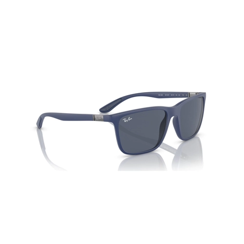 Óculos de Sol Ray-Ban 0RB4385 60158758 Peek Azul com lentes na cor Cinza Escuro