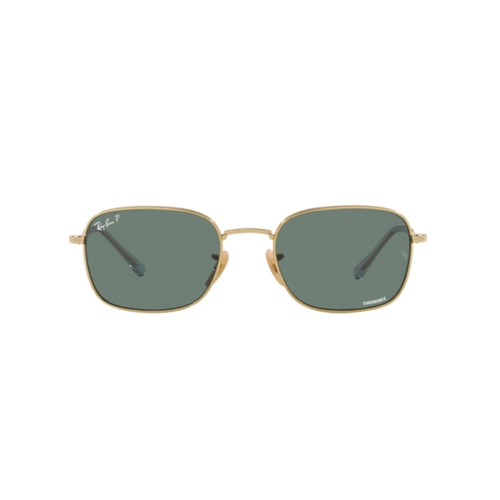 Óculos de Sol Ray-Ban 0RB3706 001/O957 Metal Dourado com lentes na cor Verde Escuro Polarizado
