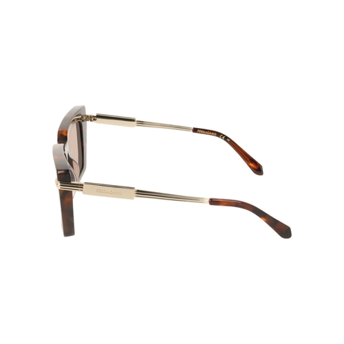 Óculos de Sol Salvatore Ferragamo SF2089S 240 52 Acetato Marrom Mesclado com lentes na cor Marrom