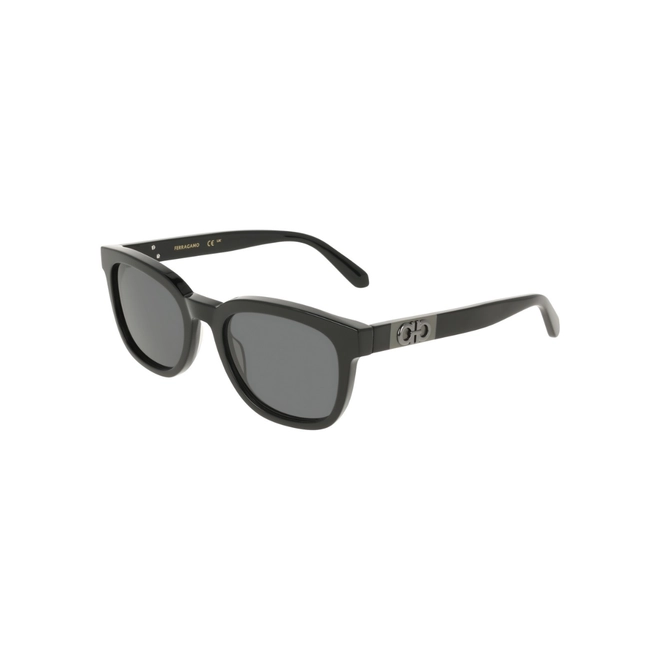 Óculos de Sol Salvatore Ferragamo SF2107S 001 54 Acetato Preto com lentes na cor Cinza 1