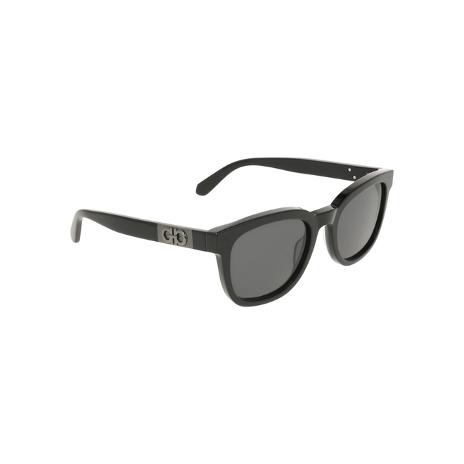 Óculos de Sol Salvatore Ferragamo SF2107S 001 54 Acetato Preto com lentes na cor Cinza 3