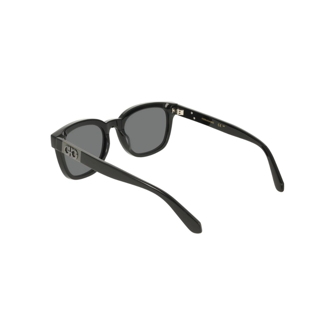 Óculos de Sol Salvatore Ferragamo SF2107S 001 54 Acetato Preto com lentes na cor Cinza 5