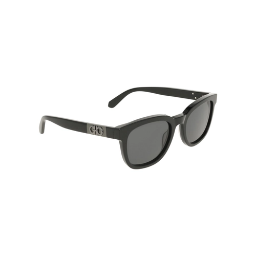 Óculos de Sol Salvatore Ferragamo SF2107S 001 54 Acetato Preto com lentes na cor Cinza
