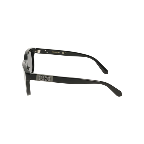 Óculos de Sol Salvatore Ferragamo SF2107S 001 54 Acetato Preto com lentes na cor Cinza