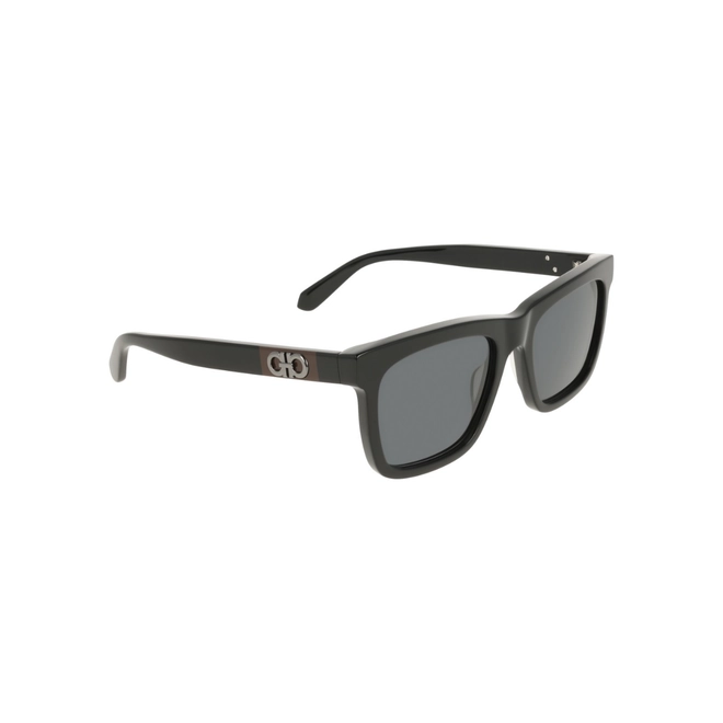 Óculos de Sol Salvatore Ferragamo SF2113S 001 55 Acetato Preto com lentes na cor Cinza 3