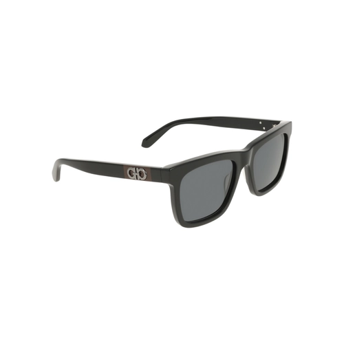 Óculos de Sol Salvatore Ferragamo SF2113S 001 55 Acetato Preto com lentes na cor Cinza