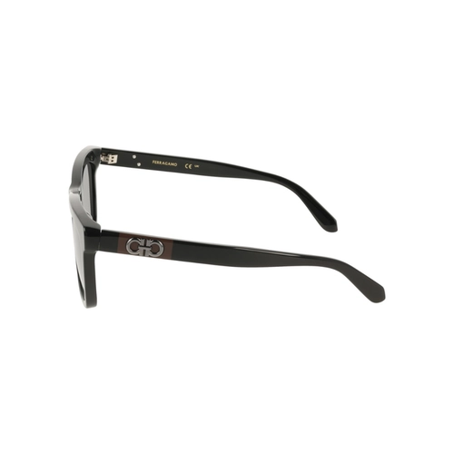 Óculos de Sol Salvatore Ferragamo SF2113S 001 55 Acetato Preto com lentes na cor Cinza