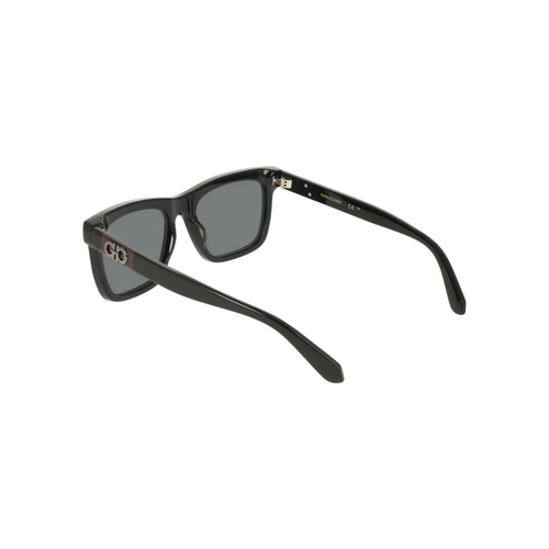 Óculos de Sol Salvatore Ferragamo SF2113S 001 55 Acetato Preto com lentes na cor Cinza