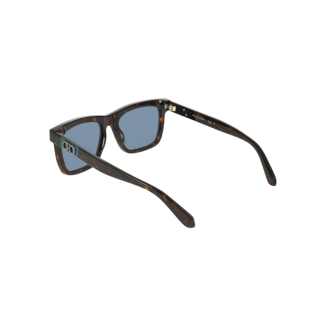 Óculos de Sol Salvatore Ferragamo SF2113S 242 55 Acetato Marrom Mesclado com lentes na cor Azul 5