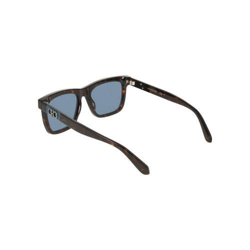 Óculos de Sol Salvatore Ferragamo SF2113S 242 55 Acetato Marrom Mesclado com lentes na cor Azul