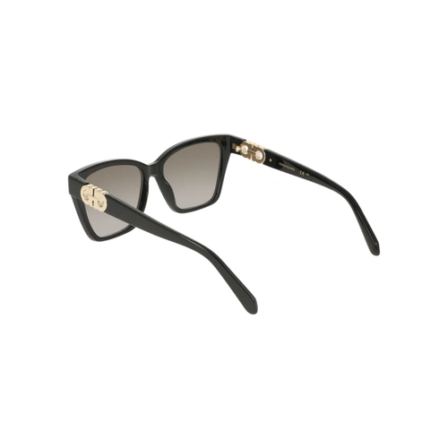Óculos de Sol Salvatore Ferragamo SF2110S 001 57 Acetato Preto com lentes na cor Cinza Degradê