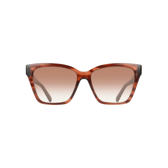 Óculos de Sol Salvatore Ferragamo SF2110S 656 57 Acetato Vermelho Mesclado com lentes na cor Marrom Degradê 2