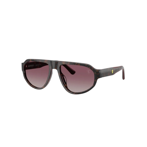 Óculos de Sol Scuderia Ferrari 0FZ6027U 760/8557 Acetato Marrom Mesclado com lentes na cor Vermelho Degradê