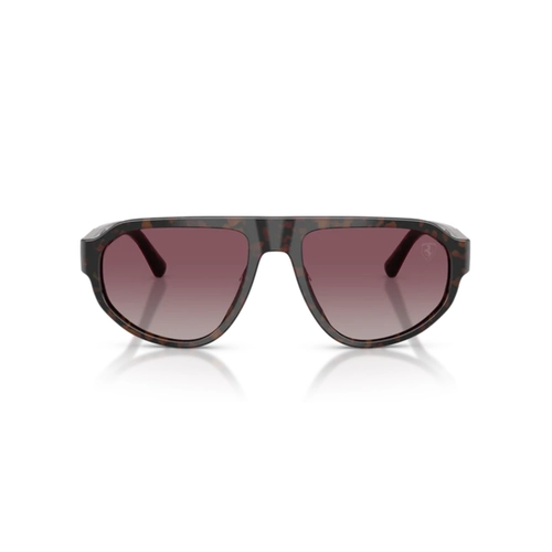 Óculos de Sol Scuderia Ferrari 0FZ6027U 760/8557 Acetato Marrom Mesclado com lentes na cor Vermelho Degradê