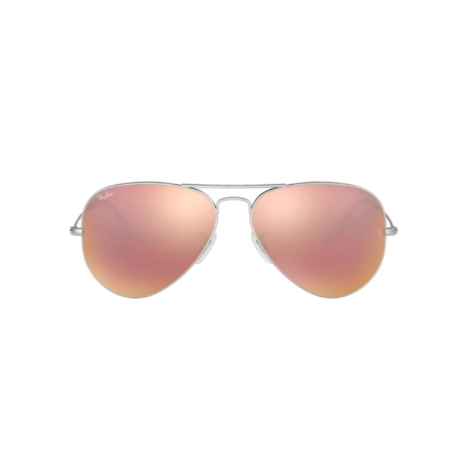 Óculos de Sol Ray-Ban Aviator Large Metal 0RB3025 019/Z255 Metal Prata com lentes na cor Marrom Espelhado 2