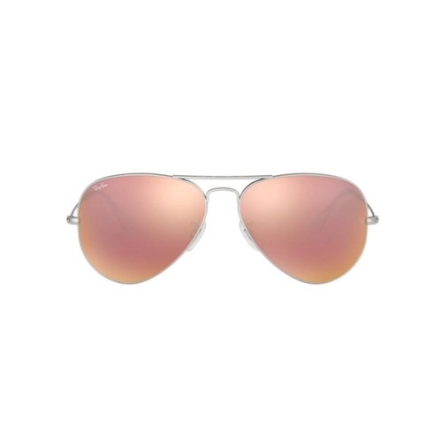 Óculos de Sol Ray-Ban Aviator Large Metal 0RB3025 019/Z255 Metal Prata com lentes na cor Marrom Espelhado