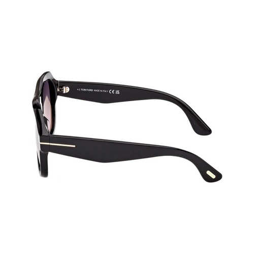 Óculos de Sol Tom Ford FT1324_5601B Acetato Preto com lentes na cor Fumê