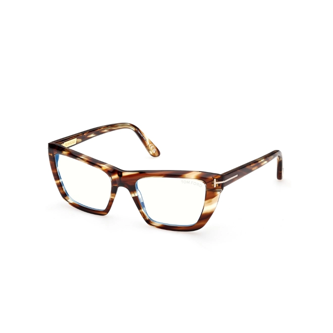 Óculos de Grau Tom Ford FT6047-B_54055 Acetato Marrom Mesclado 1
