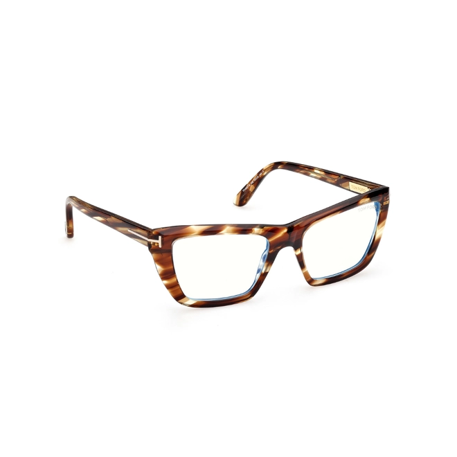 Óculos de Grau Tom Ford FT6047-B_54055 Acetato Marrom Mesclado 3