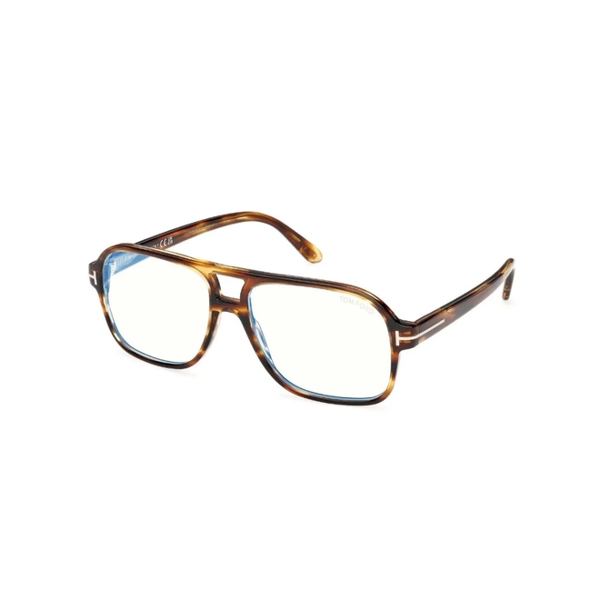 Óculos de Grau Tom Ford FT6058-B_58055 Acetato Marrom Mesclado 1