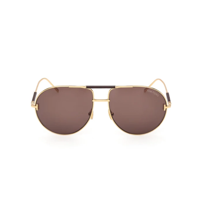 Óculos de Sol Tom Ford FT1308_6230E Metal Dourado com lentes na cor Marrom 2