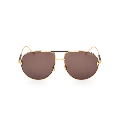 Óculos de Sol Tom Ford FT1308_6230E Metal Dourado com lentes na cor Marrom