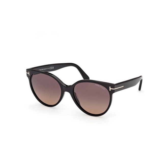 Óculos de Sol Tom Ford FT1311_5601T Acetato Preto com lentes na cor Bordô Degradê 1
