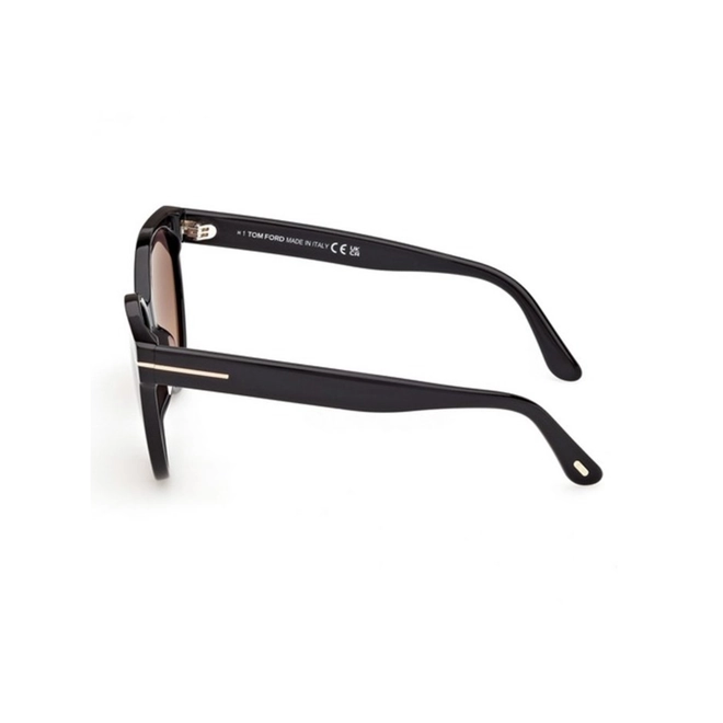Óculos de Sol Tom Ford FT1311_5601T Acetato Preto com lentes na cor Bordô Degradê 3