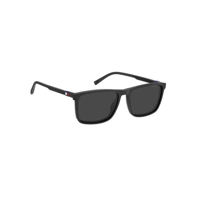 Óculos de Grau Tommy Hilfiger TH 2320/C 807 5617 S Poliamida Preto com Clip-On na cor Cinza Polarizado 3