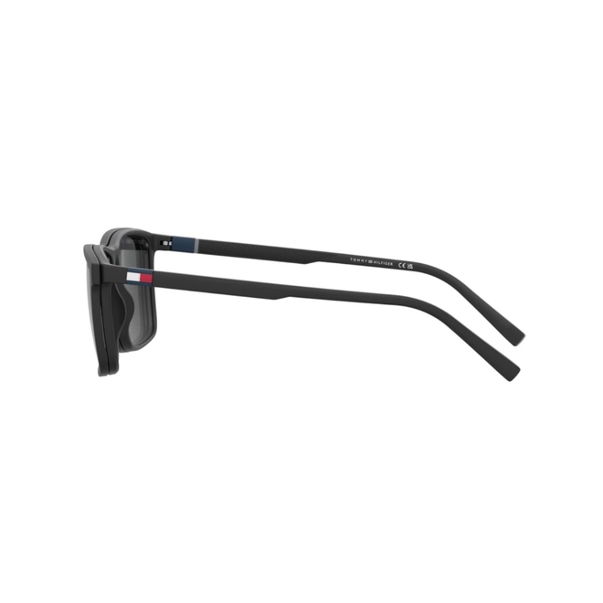Óculos de Grau Tommy Hilfiger TH 2320/C 807 5617 S Poliamida Preto com Clip-On na cor Cinza Polarizado 4