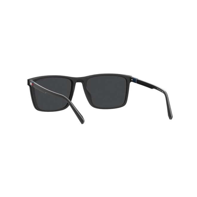 Óculos de Grau Tommy Hilfiger TH 2320/C 807 5617 S Poliamida Preto com Clip-On na cor Cinza Polarizado 5