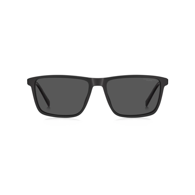 Óculos de Grau Tommy Hilfiger TH 2326/C 807 5716 S Poliamida Preto com Clip-On na cor Cinza Polarizado 2