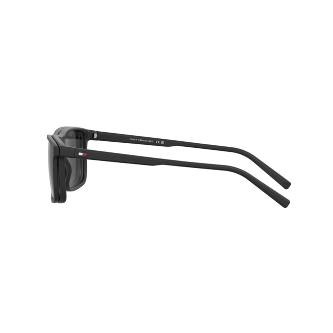 Óculos de Grau Tommy Hilfiger TH 2326/C 807 5716 S Poliamida Preto com Clip-On na cor Cinza Polarizado 4
