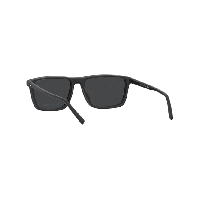 Óculos de Grau Tommy Hilfiger TH 2326/C 807 5716 S Poliamida Preto com Clip-On na cor Cinza Polarizado 5