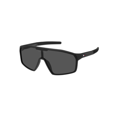 Óculos de Sol Tommy Hilfiger TH 2357/S 003 99IR S Poliamida Preto Fosco com lentes na cor Cinza