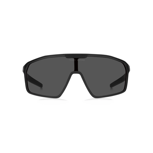 Óculos de Sol Tommy Hilfiger TH 2357/S 003 99IR S Poliamida Preto Fosco com lentes na cor Cinza