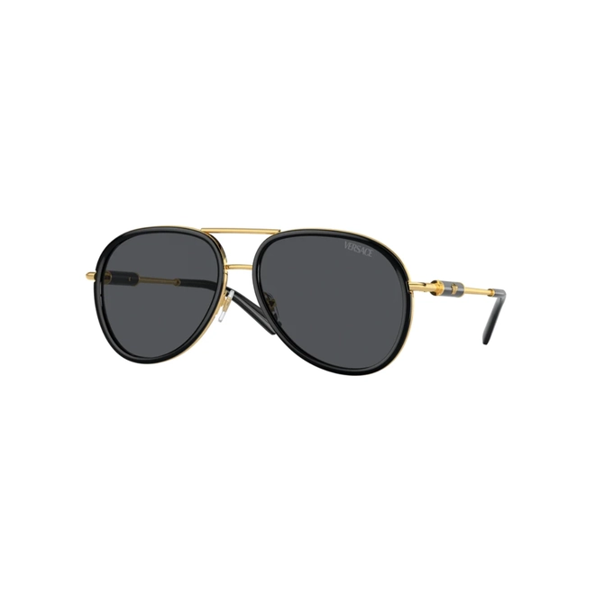 Óculos de Sol Versace 0VE2260 10028760 Metal Preto com lentes na cor Cinza Escuro 1