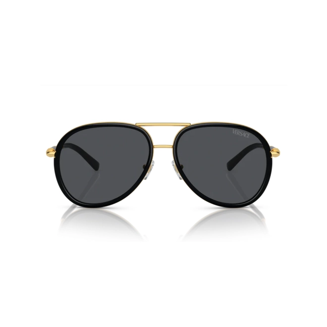 Óculos de Sol Versace 0VE2260 10028760 Metal Preto com lentes na cor Cinza Escuro 2