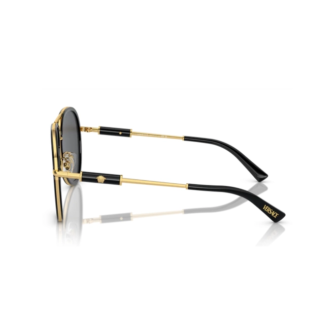 Óculos de Sol Versace 0VE2260 10028760 Metal Preto com lentes na cor Cinza Escuro 3