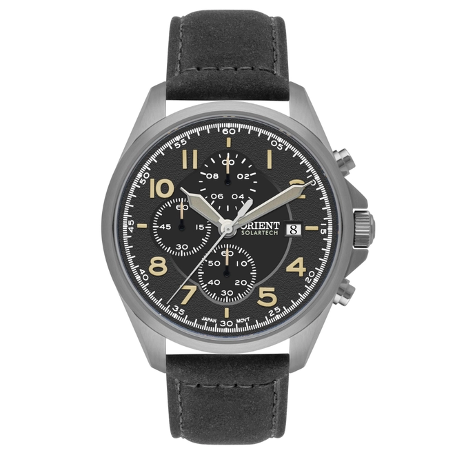 Relógio Orient Solartech Cronógrafo Masculino - MBSCC071 P2PX Preto 1