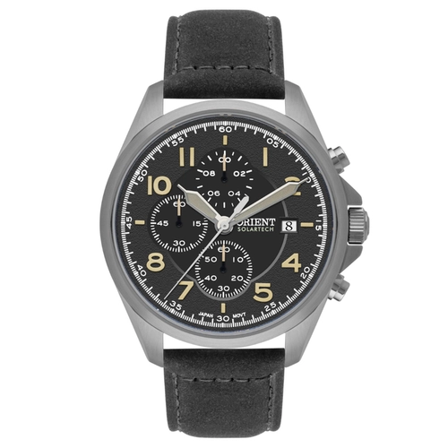 Relógio Orient Solartech Cronógrafo Masculino - MBSCC071 P2PX Preto