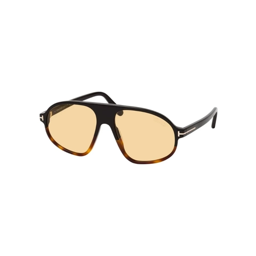Óculos de Sol Tom Ford FT1178_5856E Acetato Preto e Marrom Mesclado com lentes na cor Castanho Fotocromático