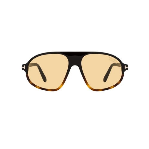 Óculos de Sol Tom Ford FT1178_5856E Acetato Preto e Marrom Mesclado com lentes na cor Castanho Fotocromático