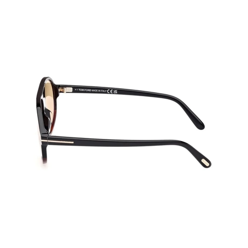 Óculos de Sol Tom Ford FT1178_5856E Acetato Preto e Marrom Mesclado com lentes na cor Castanho Fotocromático