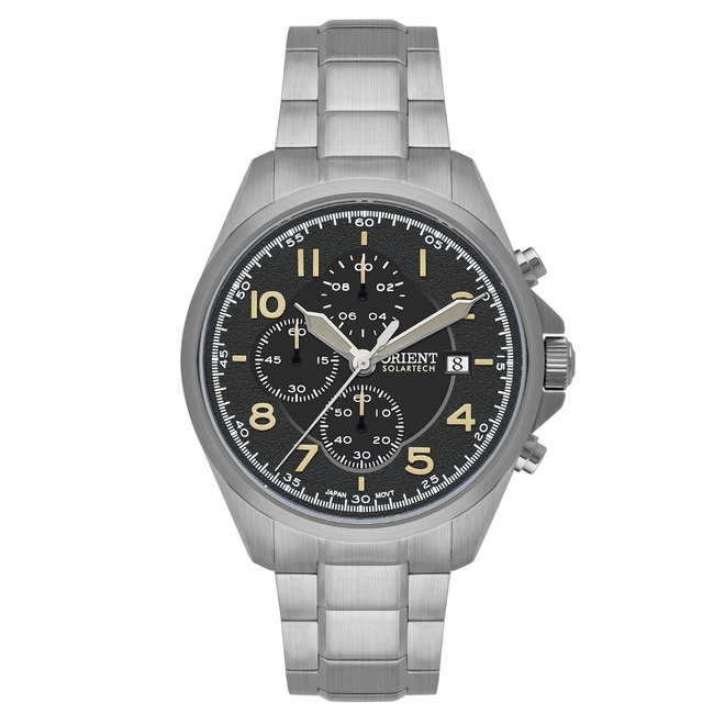 Relógio Orient Solartech Elite Land Cronógrafo - MBSSC302 P2SX Preto 1
