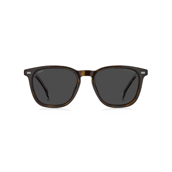 Óculos de Grau Hugo BOSS 1882/G/C 086 5319 Acetato Marrom Mesclado com Clip-On na cor Cinza Polarizado 2