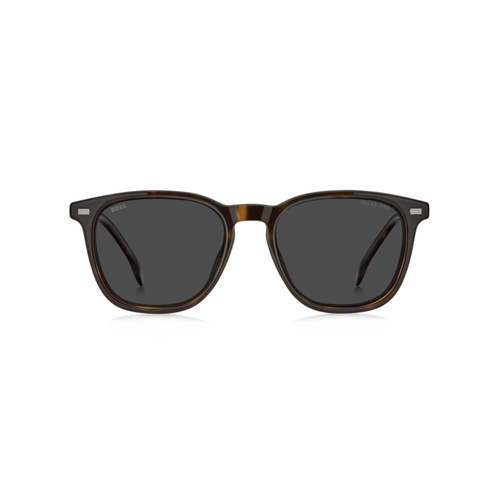 Óculos de Grau Hugo BOSS 1882/G/C 086 5319 Acetato Marrom Mesclado com Clip-On na cor Cinza Polarizado