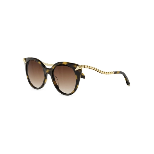 Óculos de Sol Bvlgari BV40082I_5352F Acetato Marrom Mesclado com lentes na cor Marrom Degradê