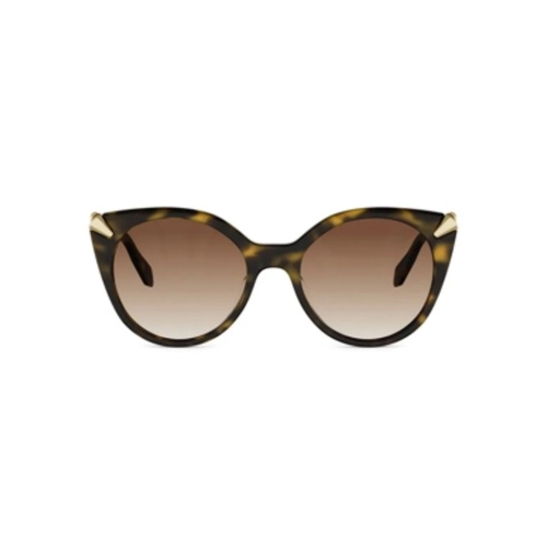 Óculos de Sol Bvlgari BV40082I_5352F Acetato Marrom Mesclado com lentes na cor Marrom Degradê